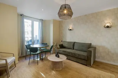 Coin salon dans l'établissement 21.Appart 4Pers#1 Bedroom #Père Lachaise #Nation