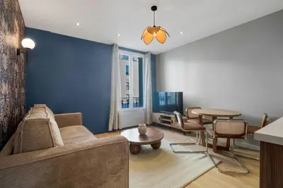 Coin salon dans l'établissement 22.Appart 4Pers#1 Bedroom#Père Lachaise #Nation