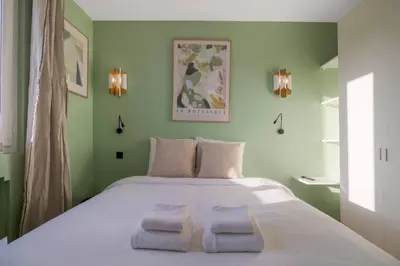 Un ou plusieurs lits dans un hébergement de l'établissement 31.Appart 8Pers#3 Bedroom #Père Lachaise #Nation