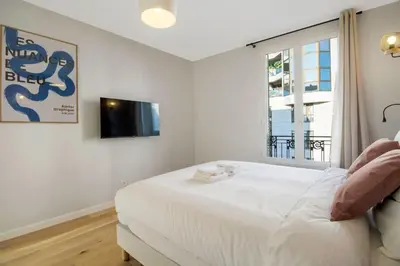Un ou plusieurs lits dans un hébergement de l'établissement 31.Appart 8Pers#3 Bedroom #Père Lachaise #Nation