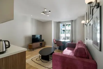 Télévision ou salle de divertissement dans l'établissement 41.Appart 4Pers#1 Bedroom #Père Lachaise #Nation