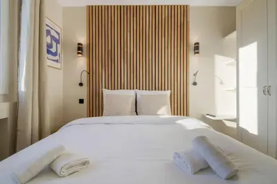 Un ou plusieurs lits dans un hébergement de l'établissement 41.Appart 4Pers#1 Bedroom #Père Lachaise #Nation