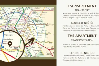Plan de l'établissement 42.Appart 6Pers#2Bedroom #Père Lachaise #Nation