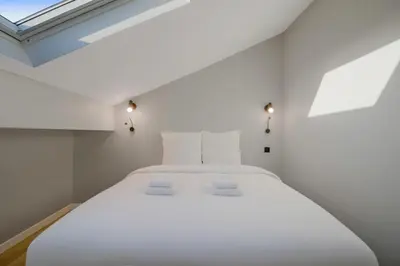 Un ou plusieurs lits dans un hébergement de l'établissement 42.Appart 6Pers#2Bedroom #Père Lachaise #Nation