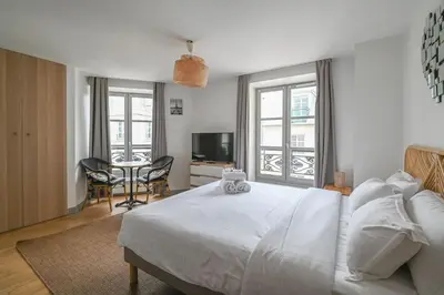 Un ou plusieurs lits dans un hébergement de l'établissement Paris, Opéra 4...So parisian Apartment