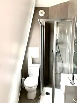 Salle de bains dans l'établissement Magnifique appartement à Opéra (Opéra6D)