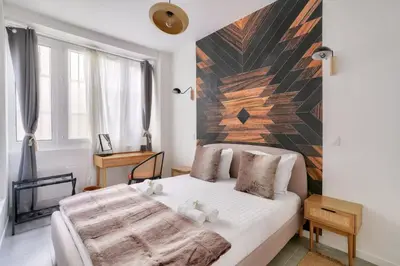 Un ou plusieurs lits dans un hébergement de l'établissement 2 bedrooms apartment in the 15th district