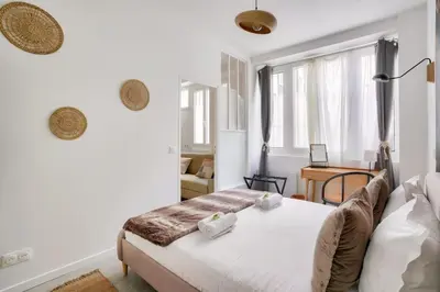 Un ou plusieurs lits dans un hébergement de l'établissement 2 bedrooms apartment in the 15th district