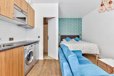 Cuisine ou kitchenette dans l'établissement Suite Montorgueil