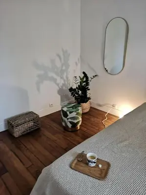 Plan de l'établissement Lumineux,chic, appartement Haussmannien de 50 m2, proche de la ligne 14, direct Aeroport Orly