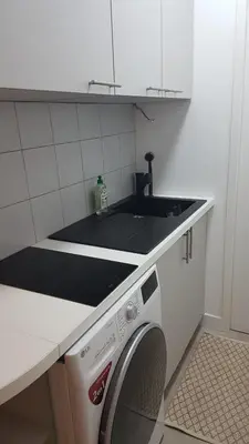 Cuisine ou kitchenette dans l'établissement Studio cosy, quartier canal Saint-Martin