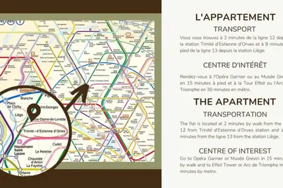 Plan de l'établissement 01.Appart 4pers#2 Bedrooms#Pigalle#Opéra#Paris 9