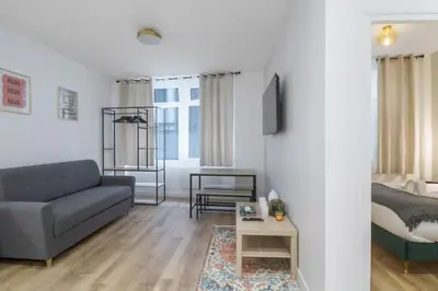 Un ou plusieurs lits dans un hébergement de l'établissement 02.Appart 4pers#1 Bedroom#Pigalle#Opéra#Paris 9