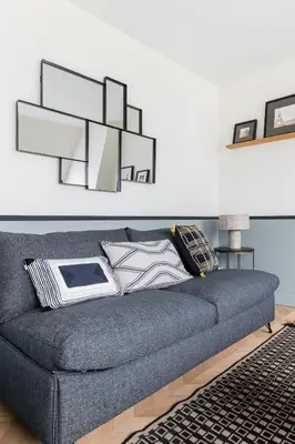 Coin salon dans l'établissement Brand New Luxury Flat in Champs Elysees - Triangle d'Or