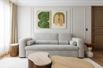 Coin salon dans l'établissement HIGHSTAY - Luxury Serviced Apartments - Centre Pompidou