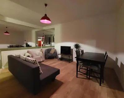 Coin salon dans l'établissement Appartement au coeur de Ménilmontant