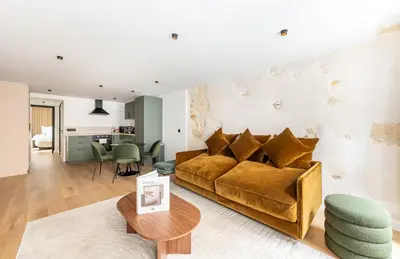 Coin salon dans l'établissement 1 Bedroom#4 pers#Mouffetard#Port-Royal#La Sorbonne