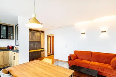 Cuisine ou kitchenette dans l'établissement GuestReady - Studio Chic avec Vue Panoramique