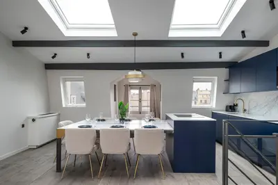 Cuisine ou kitchenette dans l'établissement Saint Germain Residence