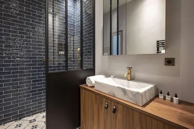 Salle de bains dans l'établissement Saint Germain Residence