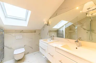 Salle de bains dans l'établissement Appartement Sauval - Welkeys