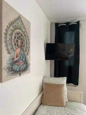 Télévision ou salle de divertissement dans l'établissement Studio Cosy Vanves Paris Porte de Versailles