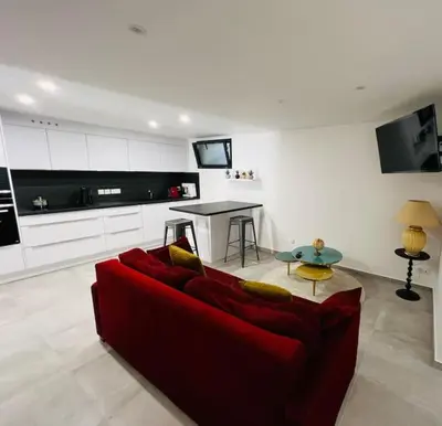 Cuisine ou kitchenette dans l'établissement Logement design entier neuf à Paris Gentilly
