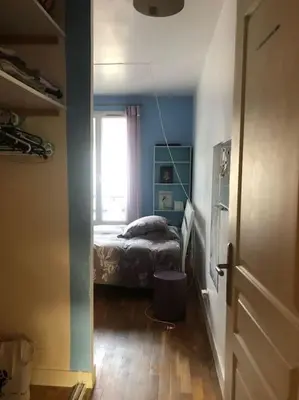 Un ou plusieurs lits dans un hébergement de l'établissement Parigi XI grande appart 2 camere da letto bagno privato 4 e più ospiti