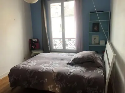 Un ou plusieurs lits dans un hébergement de l'établissement Parigi XI grande appart 2 camere da letto bagno privato 4 e più ospiti
