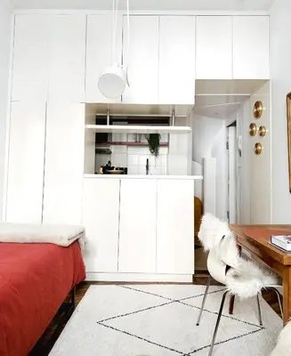 Cuisine ou kitchenette dans l'établissement Studio climatisé pour 1 ou 2 personnes au 109 avenue Mozart Paris 16
