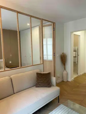 Coin salon dans l'établissement Cocooning & Cosy Apartment in Center Paris 17