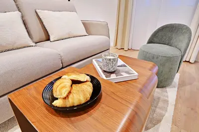 Coin salon dans l'établissement Spacious Apartment - 3BDR-6P