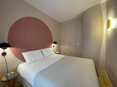 Un ou plusieurs lits dans un hébergement de l'établissement Marais - Quiet one-bedroom decorated with taste