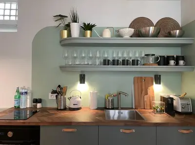 Cuisine ou kitchenette dans l'établissement Marais - Quiet one-bedroom decorated with taste