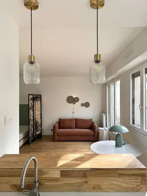 Coin salon dans l'établissement Paris La Belle