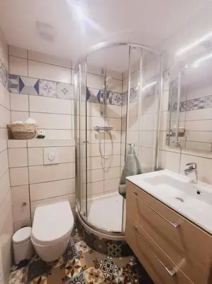 Salle de bains dans l'établissement Coqueto Estudio