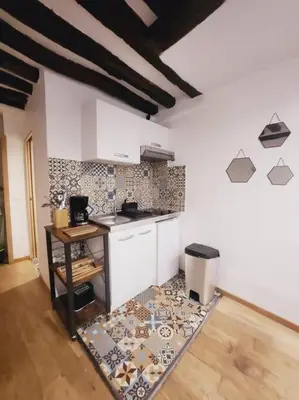 Cuisine ou kitchenette dans l'établissement Coqueto Estudio