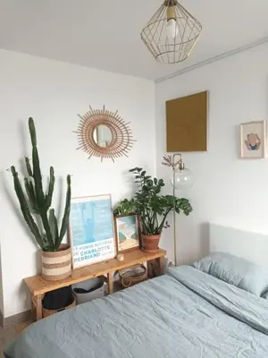 Un ou plusieurs lits dans un hébergement de l'établissement Sunny Flat in Paris