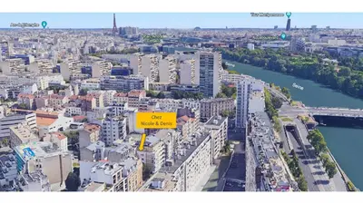 Vue générale sur Boulogne-Billancourt ou vue de la ville depuis l'appartement