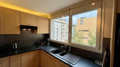 Cuisine ou kitchenette dans l'établissement Chez Nicole & Denis