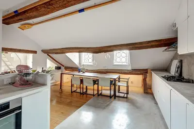 Cuisine ou kitchenette dans l'établissement Pretty Parisian Penthouse