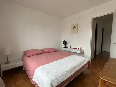 Un ou plusieurs lits dans un hébergement de l'établissement Paris charm suite authentique, quartier latin, 4/6 pers