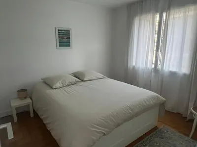 Un ou plusieurs lits dans un hébergement de l'établissement Paris charm suite authentique, quartier latin, 4/6 pers