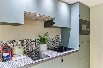Cuisine ou kitchenette dans l'établissement Apartment Center of Paris by Studio prestige