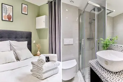 Salle de bains dans l'établissement Apartment Center of Paris by Studio prestige
