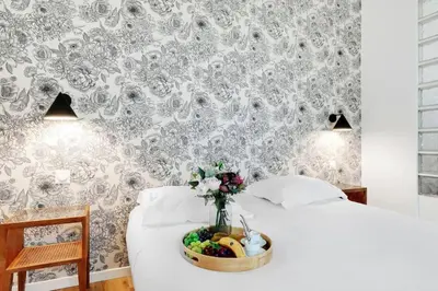 Un ou plusieurs lits dans un hébergement de l'établissement Charming Appartements for 4 people – Le Marais