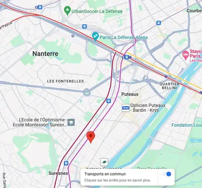 Plan de l'établissement A 10 min de La Défense et à 20 min de Paris
