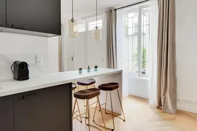 Cuisine ou kitchenette dans l'établissement Appartement Moderne au coeur du 7ème