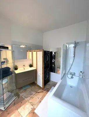 Salle de bains dans l'établissement Quai de Seine Tour Eiffel Trocadéro