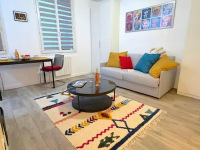 Coin salon dans l'établissement le studio Rennequin